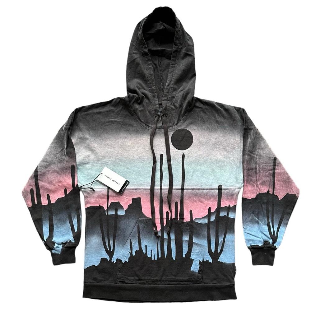 NWT SPIRIT JERSEY Hoodie Cactus Western Arizona Unisex Lightweight Made in USA